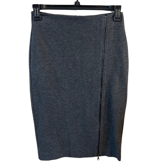 Three dots skirt midi length gray pencil size medium NWOT zipper - Picture 1 of 6